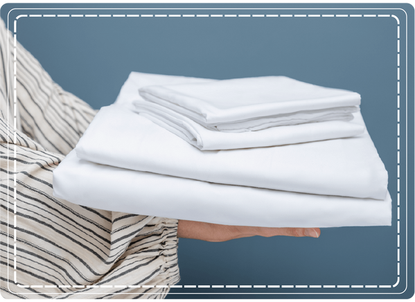 a stack of linens
